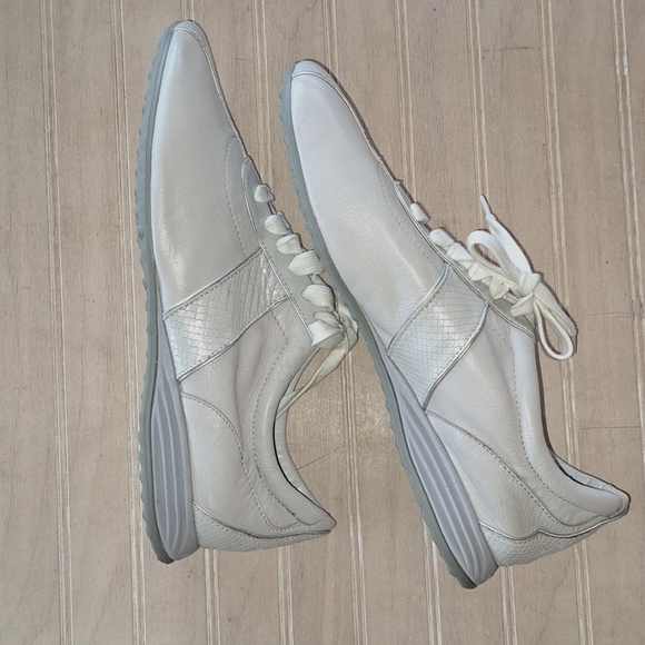 Cole Haan Grand.Os Soft Leather Lace-Up Classic Vintage Inspired Trainers - Picture 6 of 10